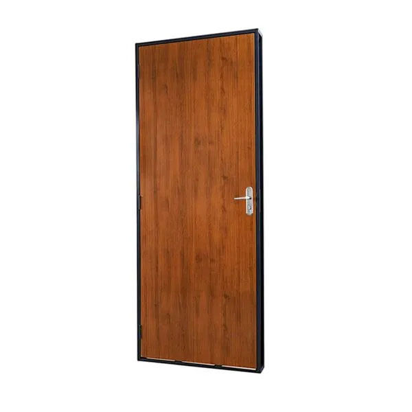 Porta 215x74x12 Laminada Mogno Batente de Ferro Direita Ramassol